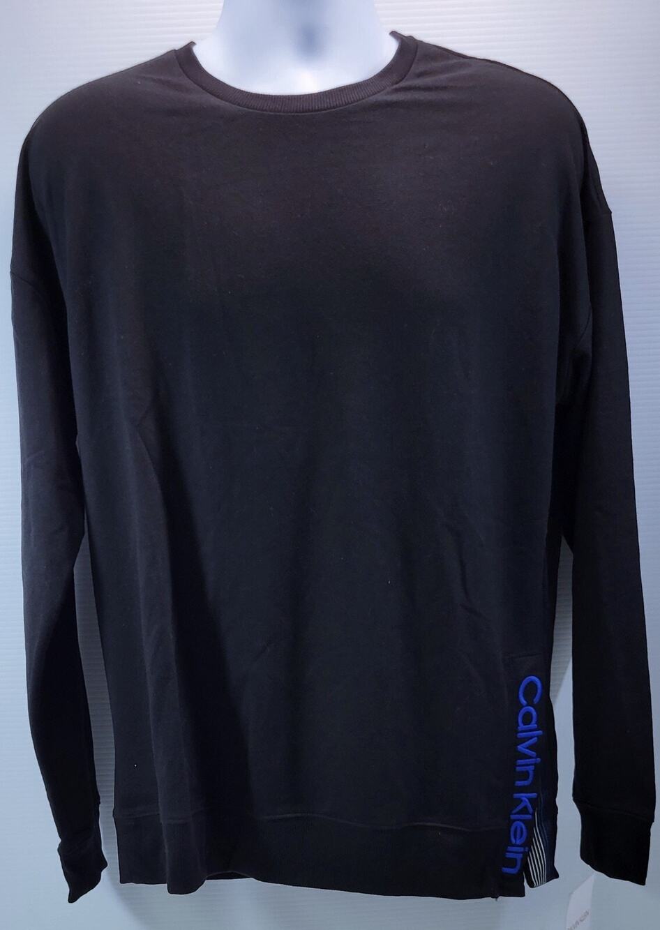 Calvin Klein Sleepwear Long Sleeve Black Pullover Shirt Large